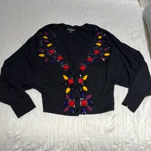 Gorgeous Bebe crop knit button top sweater cardigan one of a kind sz small